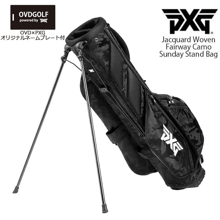 PXGʤOVDGOLFۡڥ͡ץ졼աۡڸʺѡۡڥ͡ץ졼աPXG Jacquard Woven Fairway Camo Sunday Stand Bag ե ǡ ɥǥХå  2ʬ