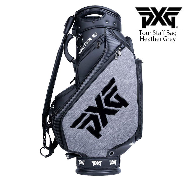 PXG 2022 Tour Staff Bag ツアースタッフバッグ キャディバッグ ヘザーグレー メンズ 6分割 カート ネームプレート無し