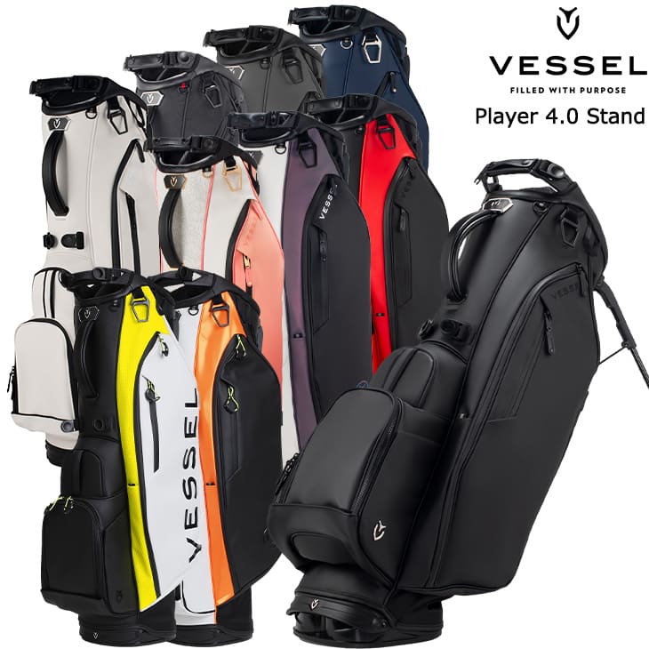 楽天カスタムクラブ工房 OVDGOLFVESSEL ベゼル Player 4.0 Stand プレイヤー4スタンドキャディバッグ Singlestrap Doublestrap 8.5型 6分割