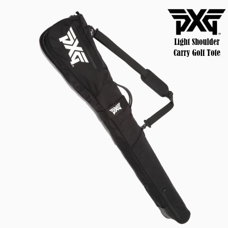 【商品データ】 メーカー：PXG ピーエックスジー 商品名：PXG Light Shoulder Carry Golf Tote 　　　 　 ライトショルダーキャリーゴルフトート サイズ：L118cm × W20cm × D10cm 素材：イタリア製LIMONTAナイロン カラー： ●ブラック 【特徴】 ライトショルダーキャリーケースは練習場に数本もっていくのに最適です。 イタリア製のLIMONTAナイロンの品質の高いこの商品には止水ジッパーがついています。 ※プレゼント用包装はおこなっておりません。 【商品納品予定】 ※納期は商品によって異なります。 1）在庫品のある場合、即日の発送が可能です。 2）発売前の予約品、またはメーカー在庫品は納期が決定次第、メールでご連絡させていただきます。 くわしくは下記画像にてご確認くださいませ。