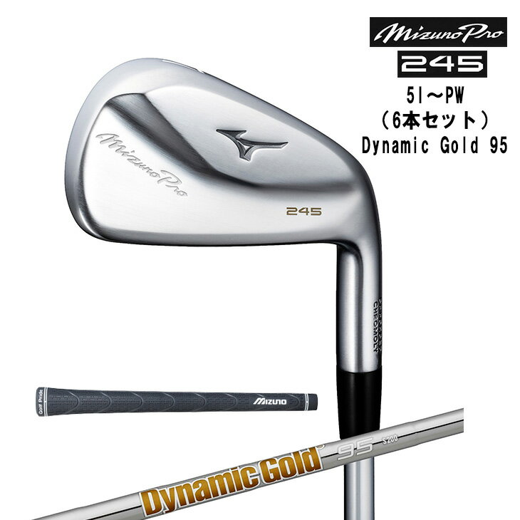 【グローブ特典付き】【リシャフト対応可能】2023年純正 Mizuno Pro 245 ミズノプロ Dynamic Gold95 5I～PW アイアン6本セット