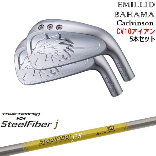 【OVDカスタム】Carlvinson CV10 IRON アイアン5本set(6I-PW) [6P]エミリッドバハマEMILLID_BAHAMA スチールファイバーj(パラレル) SteelFiberTRUE TEMPER