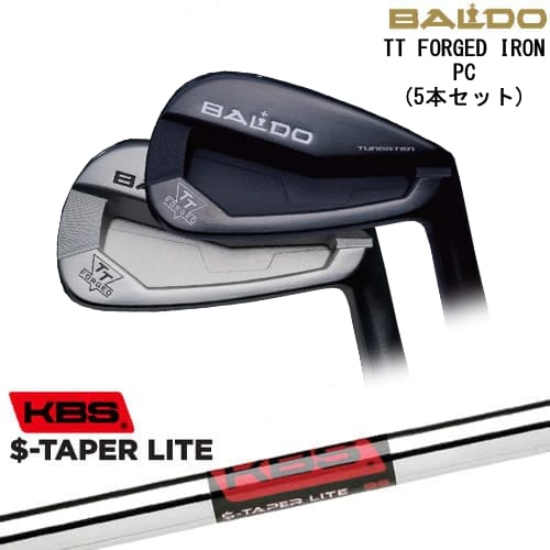 【OVDゴルフカスタムクラブ】 【BALDO_GOLF/バルドゴルフ】 ソフトな打球感で高弾道のショットを生み出す、 バルド史上初のポケットキャビティーアイアンの誕生。 【ヘッド】 BALDO TT FORGED IRON PC アイアン5本set(6I-PW) [ヘッド素材・製法] ボディ：S20C軟鉄精密鍛造製法 フェース：ニッケルクロムモリブデン鋼　鍛造製法 インナータングステン マシンカットスコアライン マイクロレーザーミーリング加工 ヘッドカラー：ツアーサテン / ツアーブラック セット内容：6I～9I+PW（5本セット） 【納期】 予約・取寄せは入荷後組み立てとなります。 【標準グリップ】 【お支払方法】 カスタムオーダー品に関しましては商品の特性上キャンセルをお受けできません。また、代金引換でのお取引に対応しておりません。予めご了承下さいませ。