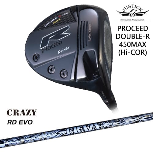 【OVDカスタム】PROCEED DOUBLE-R 450MAX ドライバー Hi-CORモデル[DW]ジャスティックJUSTICK RD EVO(RoyalDecoration EVO)CRAZYクレイジー