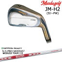 JM-H2 アイアン クロムメッキ 6本set(5I-PW) マスダゴルフ MASDAGOLF N.S PRO MODUS 3 TOUR 115(赤) 日本シャフト