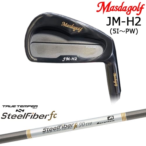 JM-H2 アイアン 6本set(5I-PW) ブラック[5P] マスダゴルフ MASDAGOLF スチールファイバーfc(テーパー) SteelFiberTRUE TEMPER