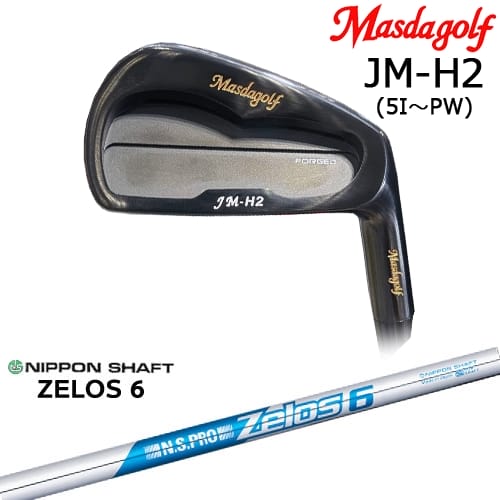 JM-H2 アイアン 6本set(5I-PW) ブラック[5P] マスダゴルフ MASDAGOLF N.S.PRO ZELOS 6 日本シャフト