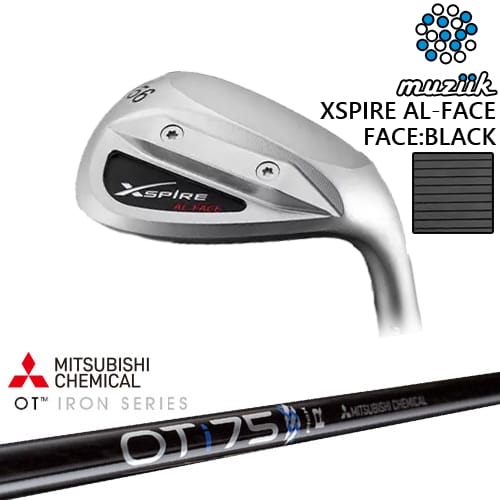 【工房カスタム】XSPIRE AL-FACE ウェッジ フェース：ブラック[WD]ムジークMUZIIK OT iron 三菱ケミカル