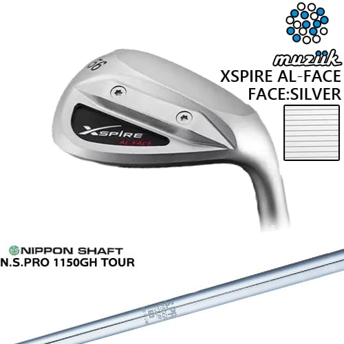 【工房カスタム】XSPIRE AL-FACE ウェッジ フェース：シルバー[WD]ムジークMUZIIK N.S.PRO 1150GH TOUR 日本シャフト