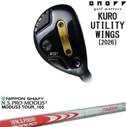 【OVDカスタム】ONOFF KURO(クロ) ユーティリティ ウイングス 2026年モデル[UT]オノフONOFF N.S.PRO MODUS3 TOUR 105 日本シャフト