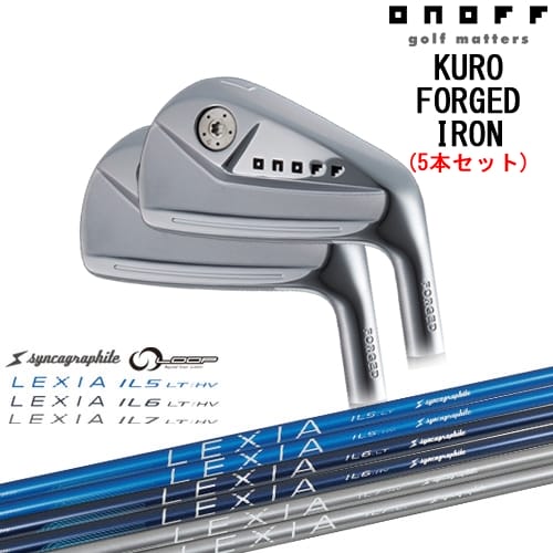 ONOFF KURO(クロ) FORGED IRON 2024年モデル アイアン5本set(6I-PW)[6P]オノフONOFF LEXIA SHAFT：：for IRON LT/HV 川崎春花プロ シンカグラファイト