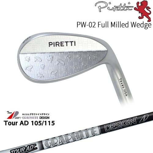 楽天カスタムクラブ工房 OVDGOLF【OVDカスタム】Piretti PW-02 Full Milled ウェッジ[WD]ピレッティPiretti TourAD 105 115 ツアーAD 105 115グラファイトデザイン