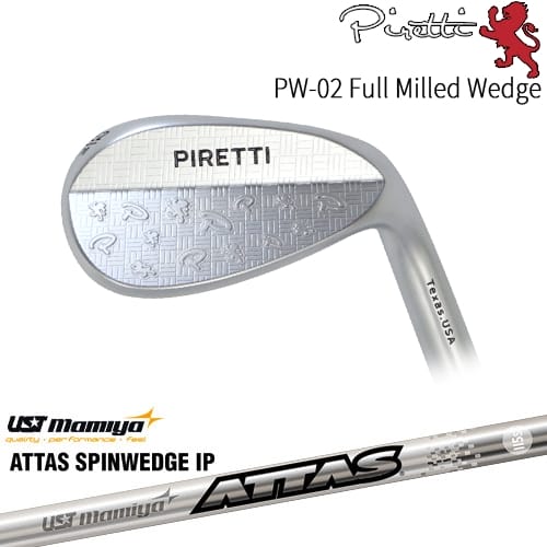 楽天カスタムクラブ工房 OVDGOLF【OVDカスタム】Piretti PW-02 Full Milled ウェッジ[WD]ピレッティPiretti ATTAS SPINWEDGE IP アッタススピンウェッジUSTmamiya