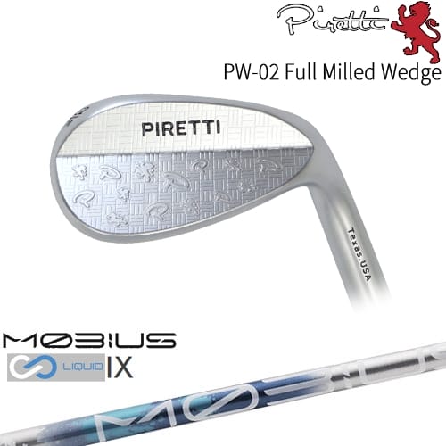 楽天カスタムクラブ工房 OVDGOLF【OVDカスタム】Piretti PW-02 Full Milled ウェッジ[WD]ピレッティPiretti MOBIUS LIQUIDメビウスリキッド IX Design Tuningデザインチューニング