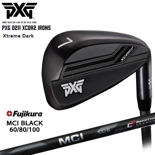 【PXGならOVDGOLF！】PXG/0211 XCOR2 アイアン/Black(ブラック)/単品(4I/5I/GW/SW/LW)/MCI_BLACK60/80/100/Fujikura/フジクラ/カスタムクラブ