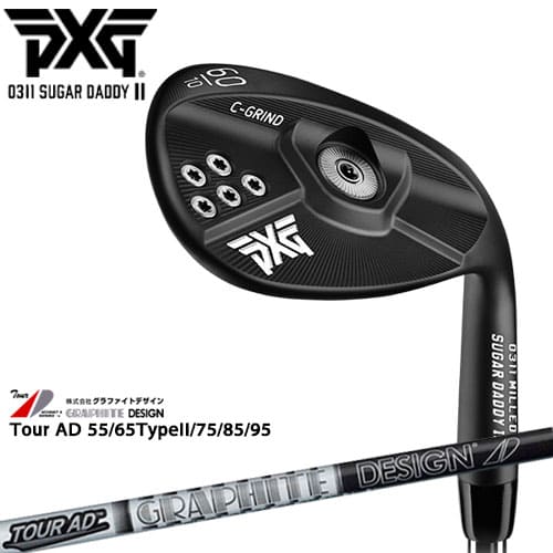 PXG SUGAR DADDY2/0311 MILLED ウェッジ/BLACK(ブラック/黒)/シュガーダディ/ピーエックスジー/TourAD_55/65/75/85/95/ツアーAD/カーボンシャフト/グラファイトデザイン/カスタムクラブ