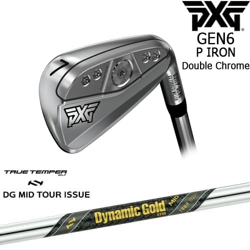 PXG GEN6 0311 P アイアン5本set(6-Pw)ダブルクローム[6P]ピーエックスジーPXG Dynamic Gold MID TOUR ISSUE ツアーイシュー TRUE TEMPERトゥルーテンパー