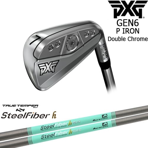 PXG GEN6 0311 P アイアン5本set(6-Pw)ダブルクローム[6P]ピーエックスジーPXG スチールファイバーh(パラレル) SteelFiberTRUE TEMPER