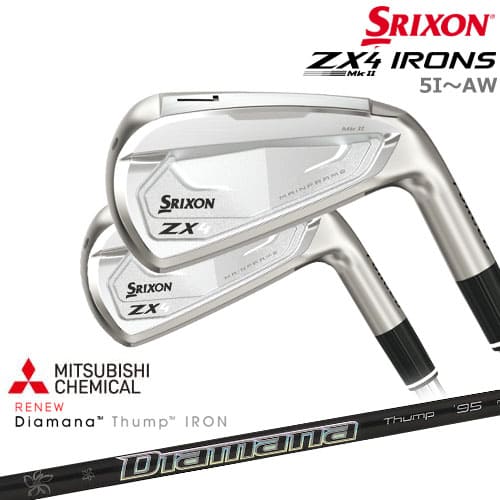 【在庫品組立発送】スリクソン ZX4 MK II Mk2 アイアン7本セット(5I-PW+AW) SRIXON Diamana Thump IRON ディアマナ サンプIRON 三菱ケミカル