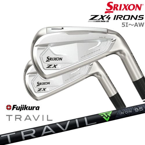 【在庫品組立発送】スリクソン ZX4 MK II Mk2 アイアン7本セット(5I-PW+AW) SRIXON TRAVIL IRON トラビルアイアン Fujikura フジクラ