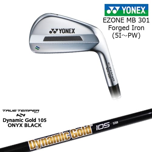 【OVDゴルフカスタムクラブ】 【YONEX/ヨネックス】 雨の日もラフからも安定したスピン性能で安定したショットを可能にする。 マイクロコンベックスフォージドフェース。柔らかい打球感とコントロール性能。 好打感と高い安定性、コントロール性能を重視した本製品は、アスリートゴルファーをはじめ、安定したショットを求める中上級者の方におすすめの軟鉄鍛造フォージドアイアンです。 【ヘッド】 EZONE MB301 フォージドアイアン6本セット(5I-PW) 素材製法:S25C軟鉄鍛造＋グラファイトハイブリッド 利き手：右用 セット内容：5I～PW (6本セット) 【納期】 取寄せの場合入荷後組立 【標準グリップ】 【お支払方法】 カスタムオーダー品に関しましては商品の特性上キャンセルをお受けできません。また、代金引換でのお取引に対応しておりません。予めご了承下さいませ。