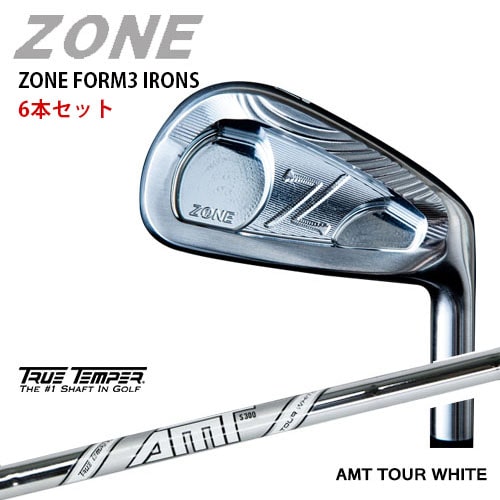 ZONE_FORM3_IRONS/#5～PW(6本セット)/AMT_TOUR_WHITE/AMTツアーホワイト/TRUE_TEMPER/OVDカスタム
