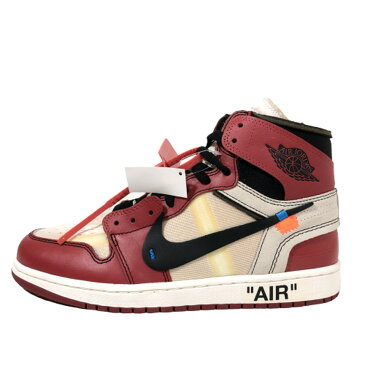 【未使用品】ナイキ NIKE x オフホワイト OFF-WHITE CHICAGO シカゴ THE 10 AIR JORDAN 1 エアジョーダン1/ US9.5/27.5cm 国内正規 黒タグ 他付属 AA3834-101 赤 白 RED WHITE レッド ホワイト AJ1 メンズ レディース【中古】【新古品】