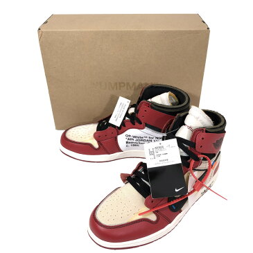 【未使用品】ナイキ NIKE x オフホワイト OFF-WHITE CHICAGO シカゴ THE 10 AIR JORDAN 1 エアジョーダン1/ US9.5/27.5cm 国内正規 黒タグ 他付属 AA3834-101 赤 白 RED WHITE レッド ホワイト AJ1 メンズ レディース【中古】【新古品】