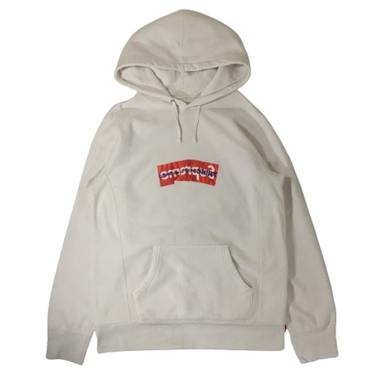 Supreme シュプリーム COMME des GARCONS SHIRT 17SS Box Logo Hooded Sweatshirt パーカー 白 M 