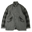 【中古】TENDERLOIN テンダーロイン T-MELTON CPO JKT メルトン ジャケット チェック 切替 L 【A3】