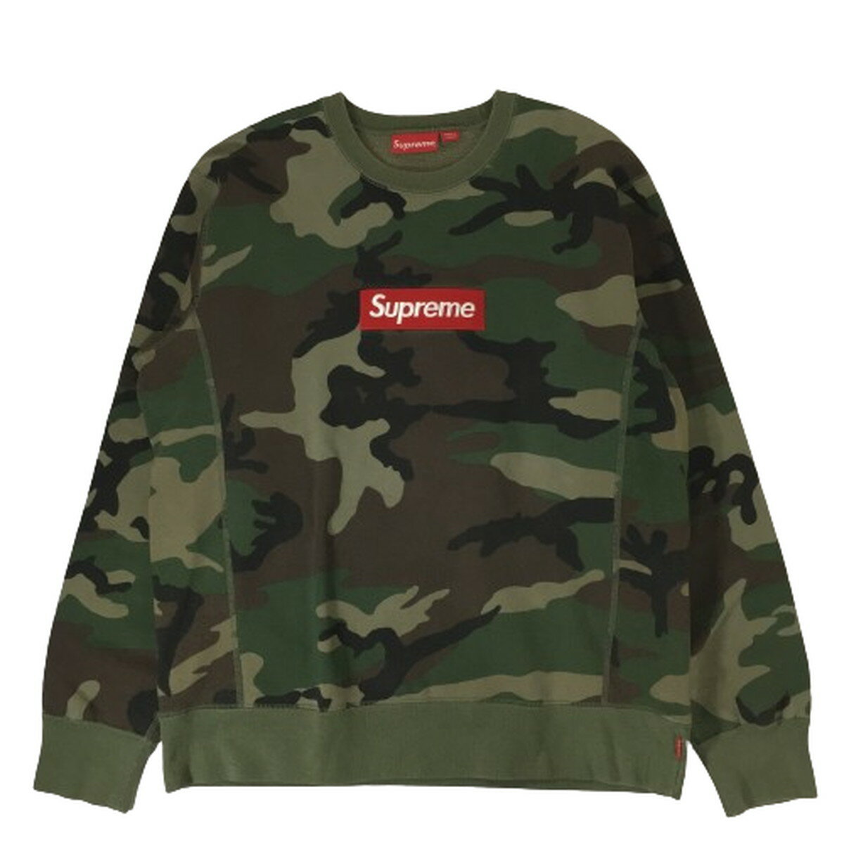 【中古】Supreme シュプリーム Box Logo Crewneck Camo クルーネック スウェット スエット カモフラ 迷彩 M 【A3】