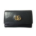 GUCCI グッチ 6連キーケース レザー 革 GGマーモント ブラック ゴールド 黒 金 FI426 【中古】【A0】(4)