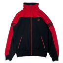 adidas アディダス トラックジャケット ジャージ ブラック レッド ATS-44F サイズ 5 【中古】【A1】