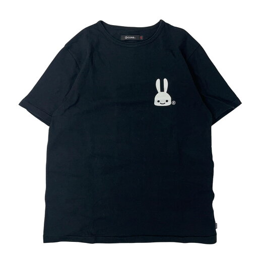 CUNE キューン Tシャツ 半袖 ちょっといいTシャツ GMMM ウサギ GM10HD34A ブラック 黒 1 S 相当 【中古】【A2】 CUNE キューン Tシャツ 半袖 ちょっといいTシャツ GMMM ウサギ GM10HD34A ブラック 黒 1 S 相当 【中古】【A2】