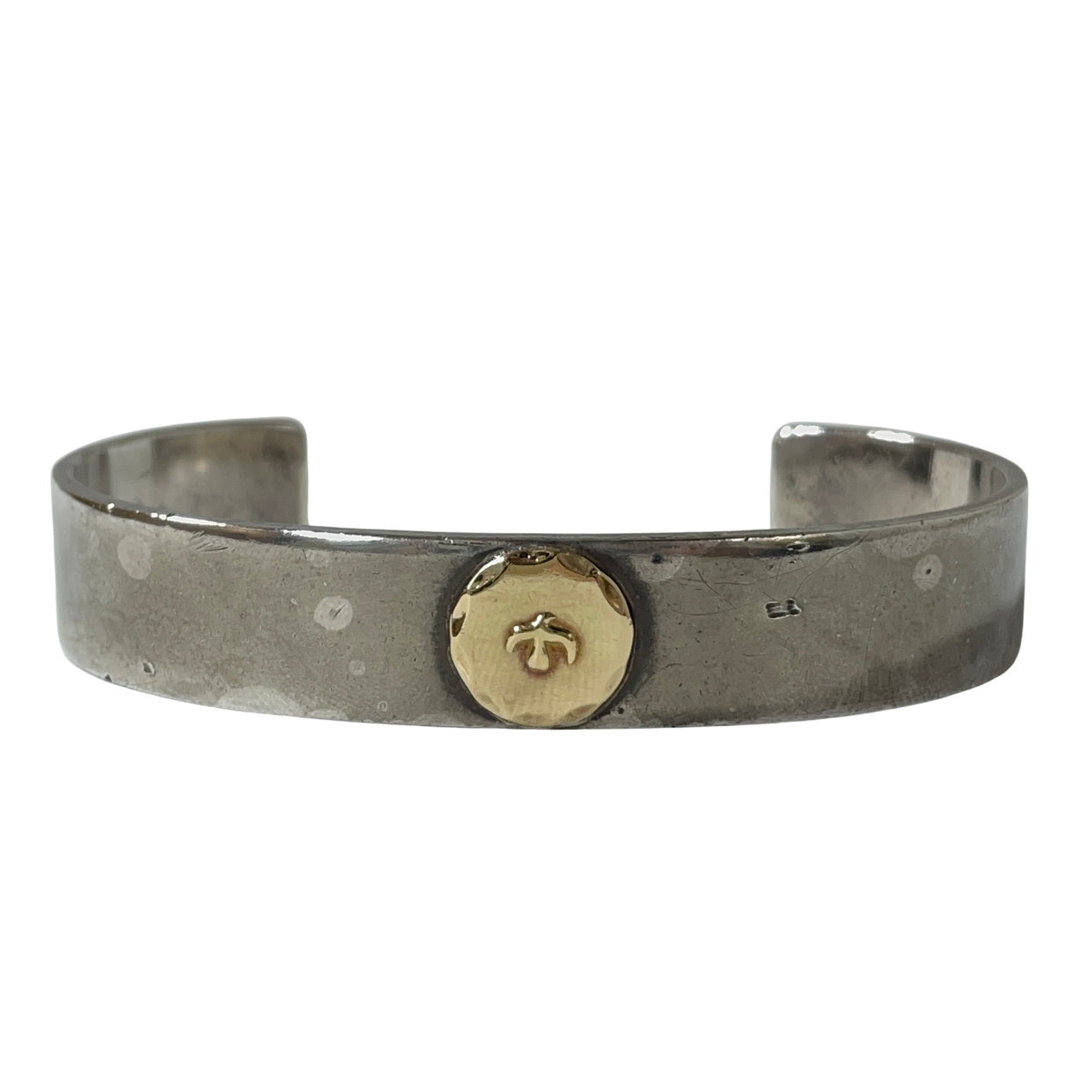 goro's ゴローズ 平打ちブレス 金メタル付き バングル S 【中古】【A8】