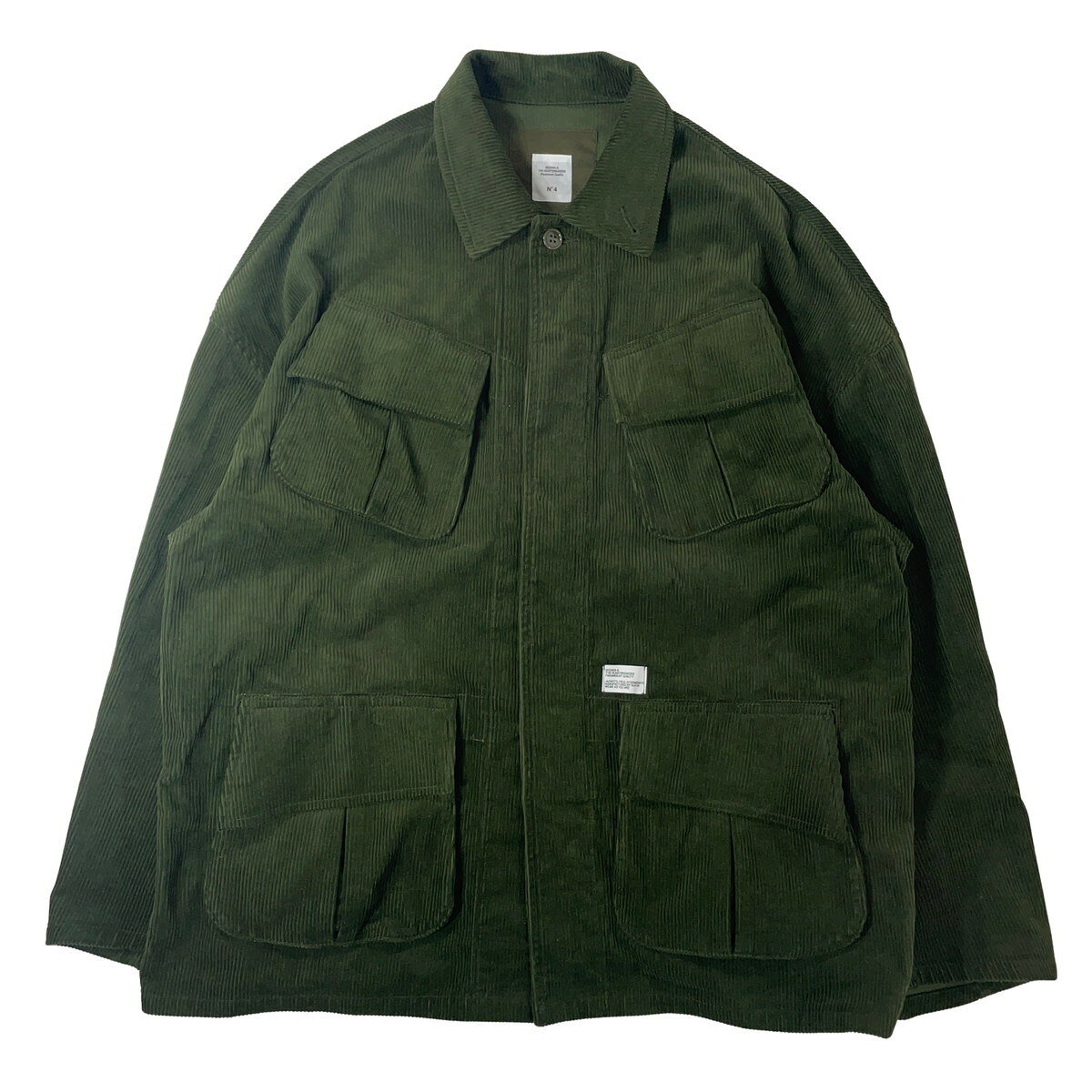 BEDWIN & THE HEARTBREAKERS ベドウィンアンドザハートブレイカーズ CORDUROY FATIGUE JACKET コーデュロイファティーグジャケット オリーブ 4 【中古】【A1】