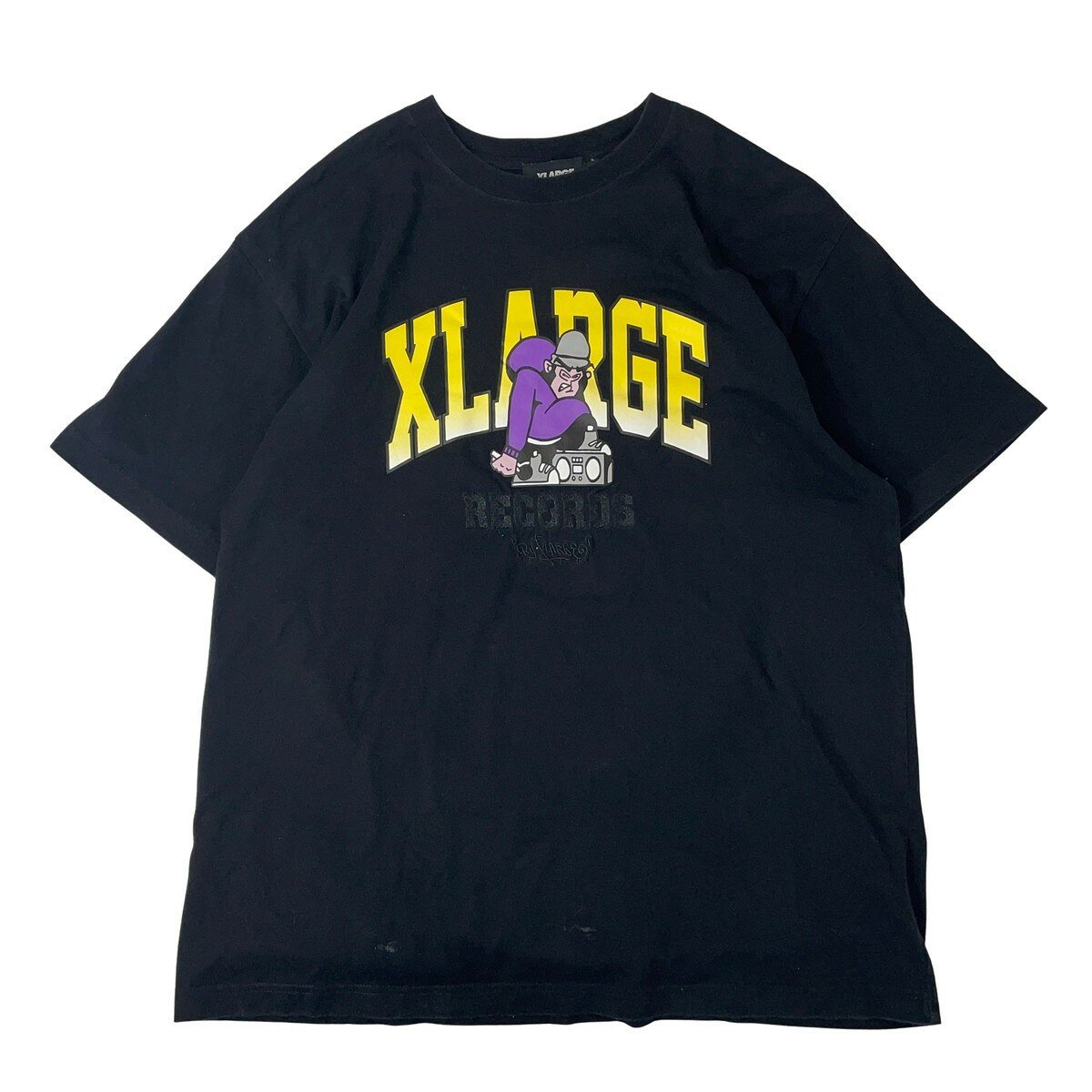 樂天商城 - X-LARGE エクストララージ Tシャツ ブラック RECORDS S/S TEE 101222011031 黒 半袖 L 【中古】【A2】