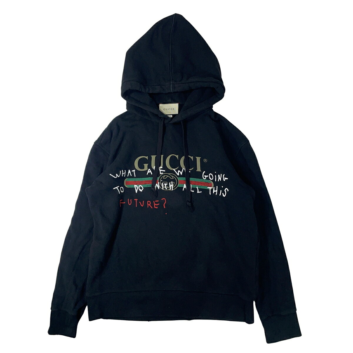 樂天商城 - GUCCI グッチ ココキャピタン ロゴ パーカー ブラック 475374 X3109 黒 国内正規品 M 【中古】【A1】