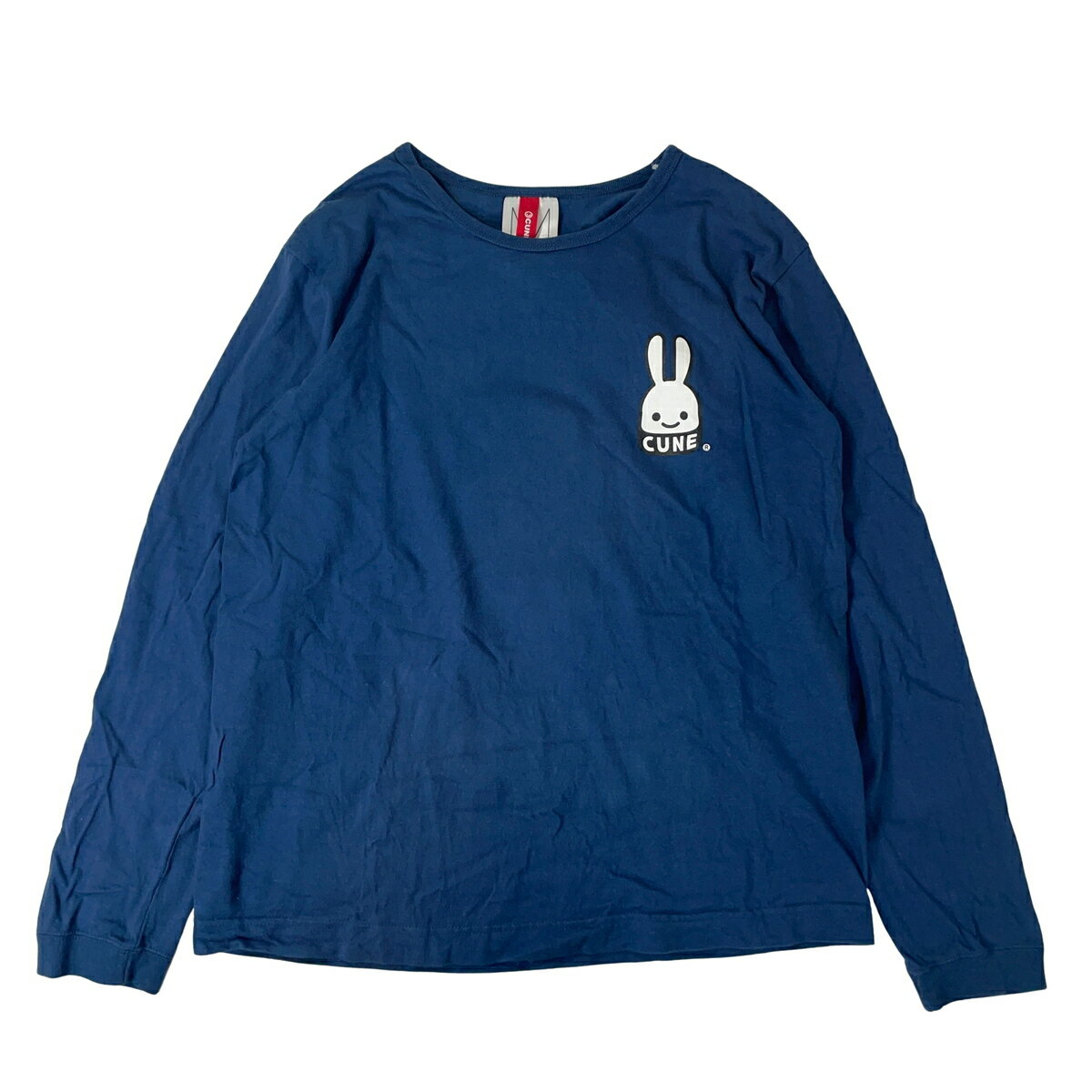 CUNE キューン ロングTシャツ ウサギ ネイビー 紺 長袖 M 【中古】【A1】