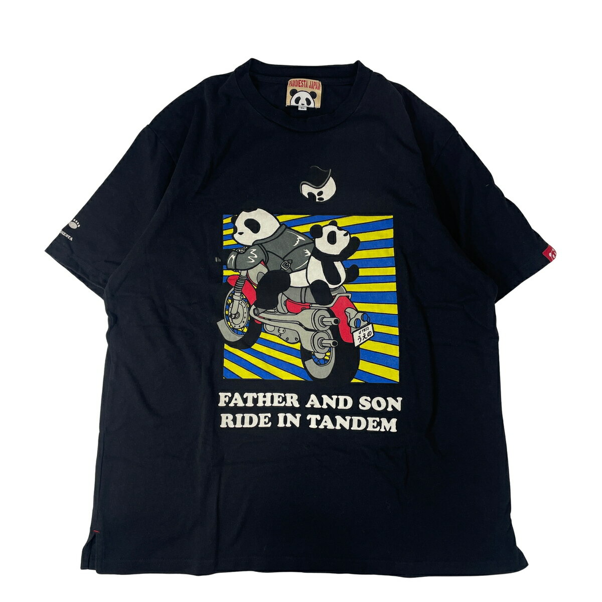 樂天商城 - PANDIESTA JAPAN 熊猫 タンデムライド Tシャツ 529102 ブラック XL 【中古】【A2】