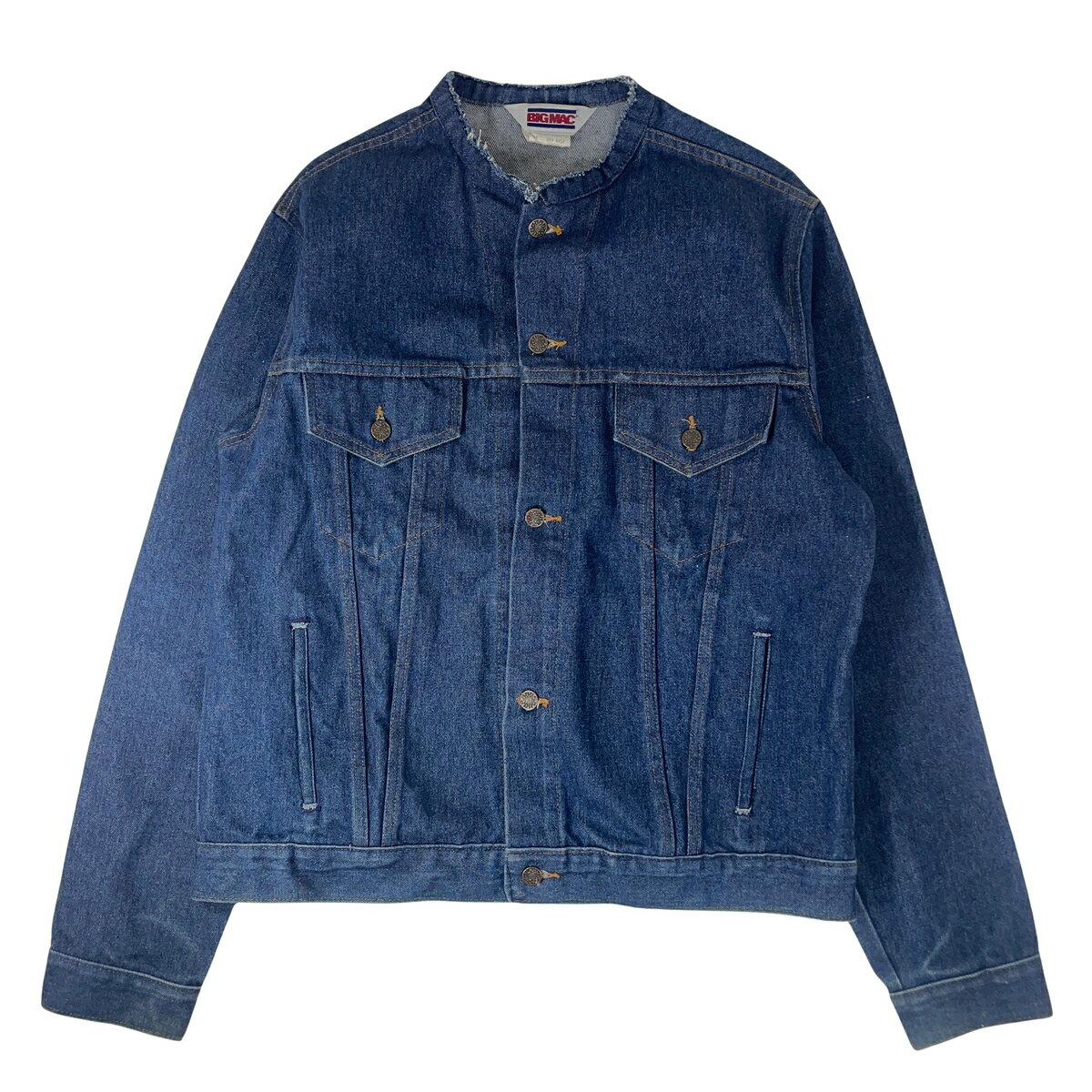 樂天商城 - 80s BIG MAC ビッグマック リメイク デニムジャケット スタンドカラー ヴィンテージ 48 L 【中古】【A1】