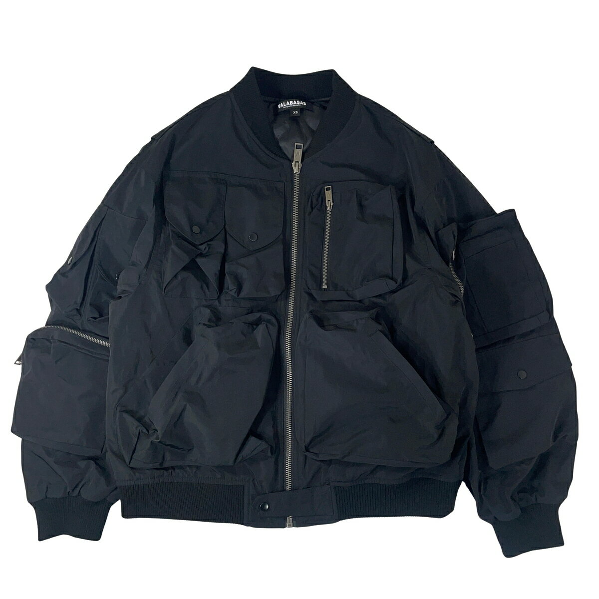 樂天商城 - ヴァラバサス VALABASAS MARSHALL BLACK JACKET MA1 ジャケット ブラック 黒 XS 【中古】【A1】