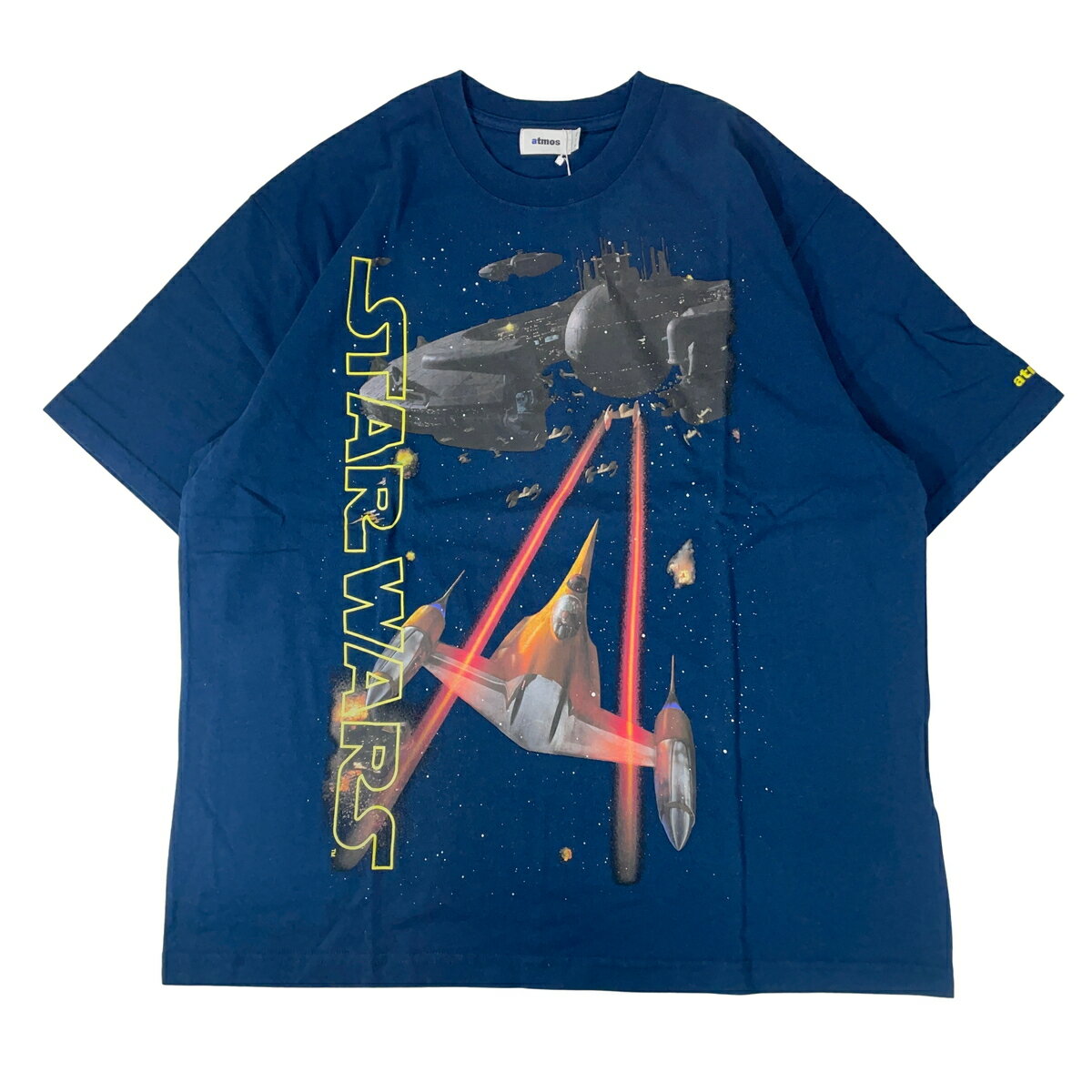 樂天商城 - 未使用品 atmos アトモス Tシャツ STAR WARS スターウォーズ Planet T-shirt ネイビー 紺 XL 【A2】
