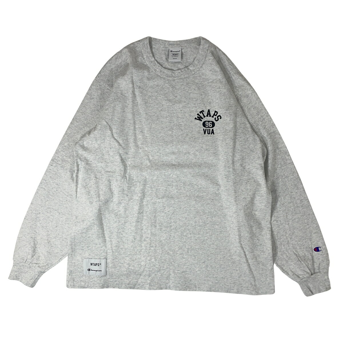 樂天商城 - ダブルタップス Wtaps CHAMPION チャンピオン ロングTシャツ ACADEMY LS COTTON C8-B413 グレー 灰色 M 【中古】【A1】