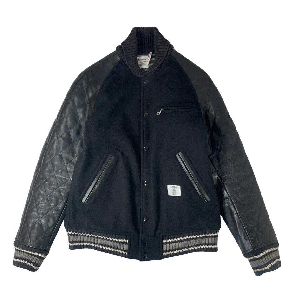 樂天商城 - BEDWIN ベドウィン スタジャン アワード ジャケット 袖レザー JERRY AWARD JKT 黒 2 【中古】【A3】