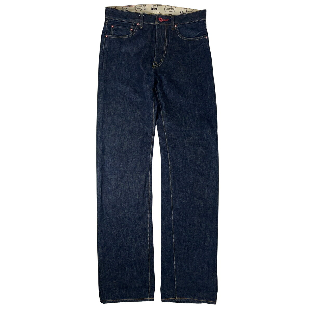 美品 CUNE キューン 2連 刺繍 うさぎ デニム パンツ TB07F111 濃紺 W32 【中古】【A0】