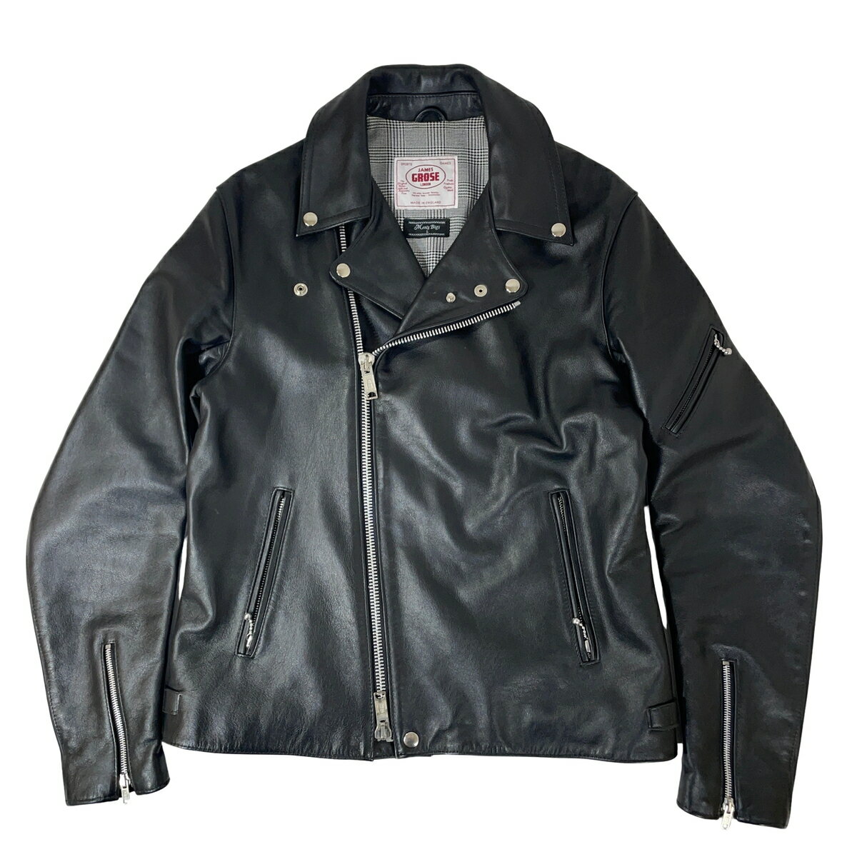 樂天商城 - JAMES GROSE ジェームスグロース メンズビギ MEN’S BIGI別注 ダブル ライダースジャケットM0163LJM101 40/L 【中古】【A1】