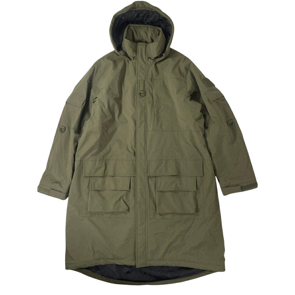 樂天商城 - 良品 AbuGarcia アブガルシア 中綿 ロングコート ミリタリージャケット オリーブ S 【中古】【A1】