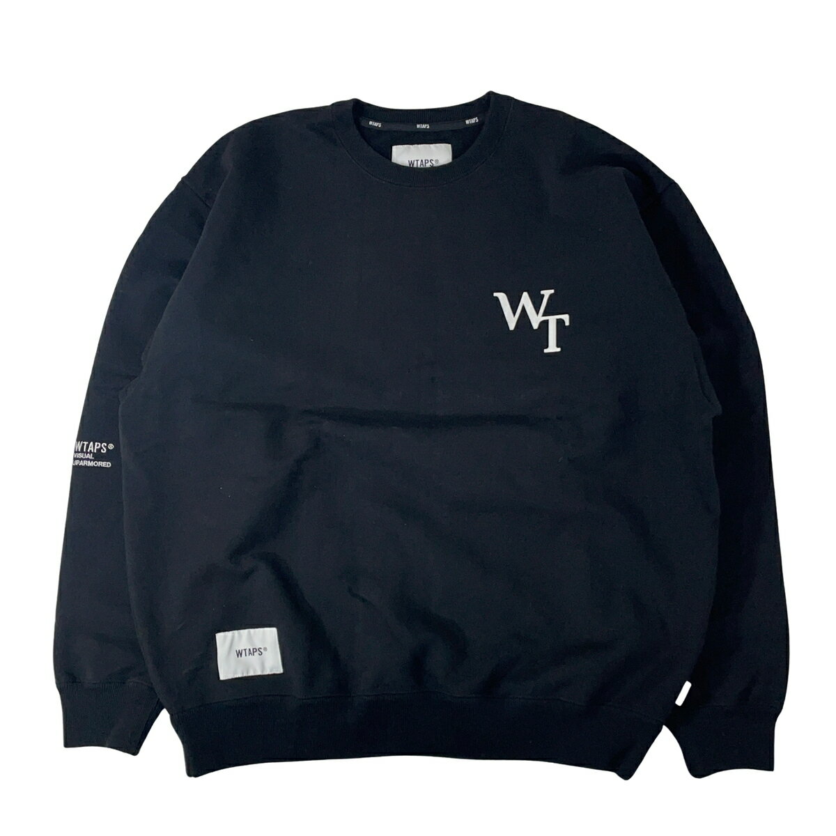 未使用品 ダブルタップス 26SS Wtaps Academy Sweater Cotton アカデミー スウェットシャツ 261ATDT-CSM04 黒 03 L 