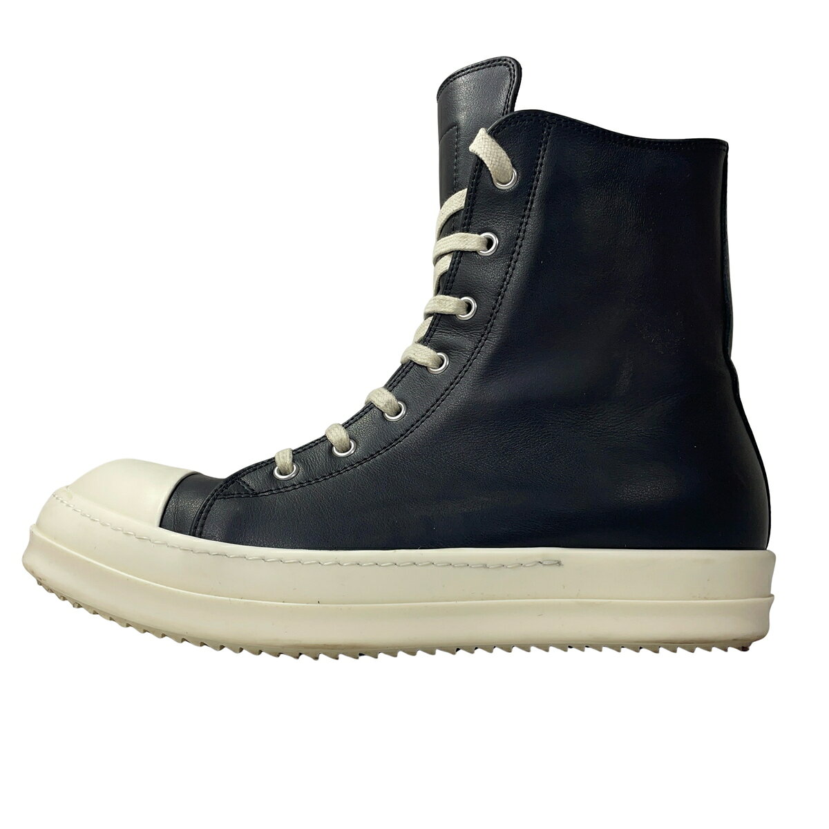 美品 Rick Owens リック オウエンス 25SS RAMONES ラモーンズ レザー ハイカットスニーカー RU01E5890 42 27cm 相当 